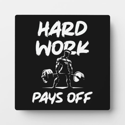 懸命ワークペイオフジムトレーニングフィットネス動機 フォトプラーク (正面)