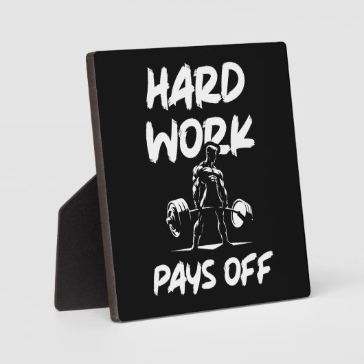 懸命ワークペイオフジムトレーニングフィットネス動機 フォトプラーク (正面)