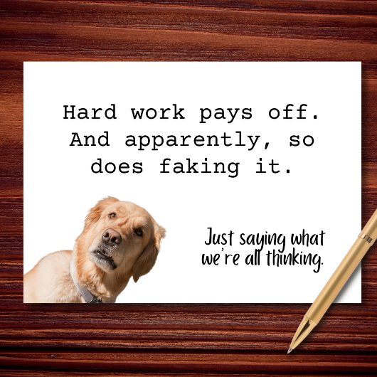 懸命作業とFaking Itおめでとう カード