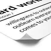 懸命作業やる気を起こさせる引用文 ポスター (角)