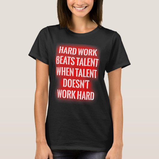 懸命作業ビートタレントが作業しない場合Ha Tシャツ (正面)