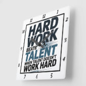 懸命作業ビートタレントランナーT スクエア壁時計 (傾斜)