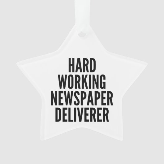 懸命作業新聞配給者 オーナメント (正面)