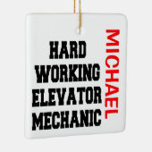 懸命作業用エレベータ整備士 セラミックオーナメント (右)