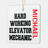懸命作業用エレベータ整備士 セラミックオーナメント (左)