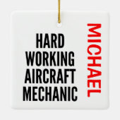 懸命作業用航空機整備士 セラミックオーナメント (裏面)