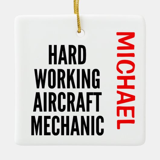 懸命作業用航空機整備士 セラミックオーナメント (正面)