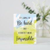 懸命作業 |水彩勇気付けられる ポストカード (スタンド正面)