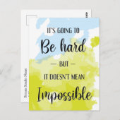 懸命作業 |水彩勇気付けられる ポストカード (正面/裏面)