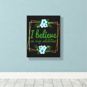 懸命前向き労働者の確認 キャンバスプリント (インサイチュ (ウッドフロア))