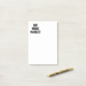 懸命労働薬剤師 ポストイット (デスク上)