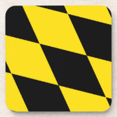 懸命州旗を持つプラスチックのコースター コースター (正面)