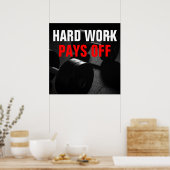 懸命工事によるボディビル訓練 ポスター (キッチン)