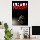 懸命工事によるボディビル訓練 ポスター (ホームオフィス)