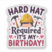 懸命帽子が必要だ私の誕生日c シール (正面)