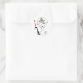 「懸命帽子のディバ」クラシックラウンドステッカー ラウンドシール (バッグ)