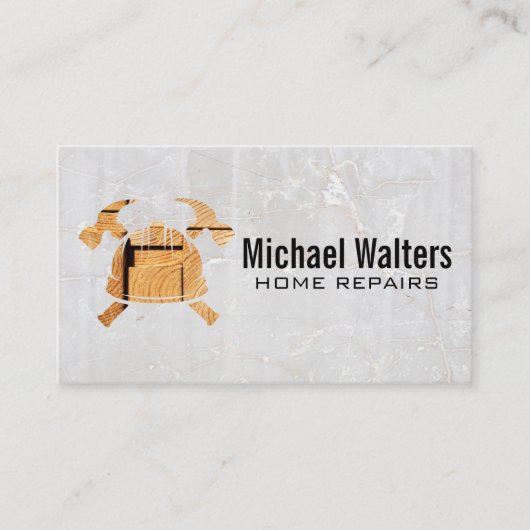 懸命帽子 |ハンマー |建築修復 名刺 (正面)