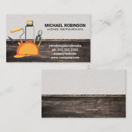 懸命帽子 |ホーム修復ツール 名刺 (正面/裏面)