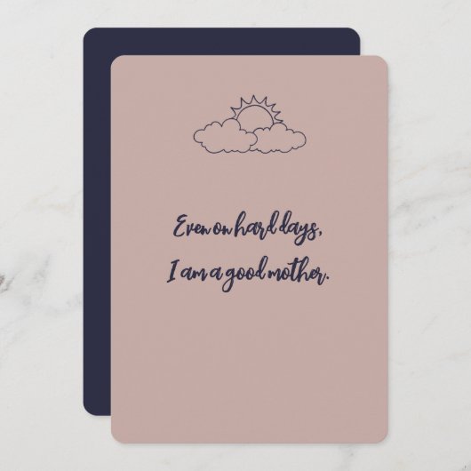 懸命日でも、私は良い母肯定 シーズンカード (正面/裏面)