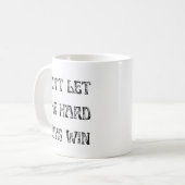 懸命日の獲得を許可しないやる気を起こさせる コーヒーマグカップ (正面左)