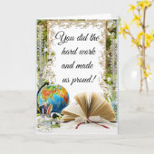 懸命業務卒業挨拶カード カード (黄色い花)