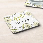 懸命模様のプラスチックコースター コースター (左側)