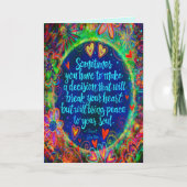 懸命決定勇気付けられるカラフル検査 カード (正面)