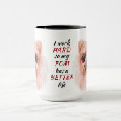 懸命犬のポメラニア犬 マグカップ (中央)