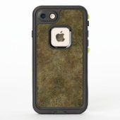 懸命茶色のテクスチャ付き石 LifeProof iPhoneケース (裏面)