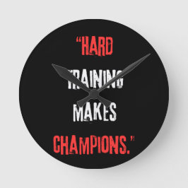 懸命訓練はチャンピオンになる。 ラウンド壁時計
