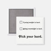 懸命重量損失の旅のインスピレーションを選択 マグネット (正面/裏面)