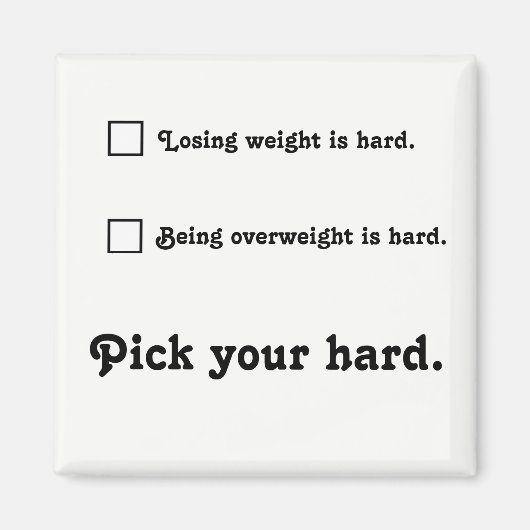 懸命重量損失の旅のインスピレーションを選択 マグネット (正面)