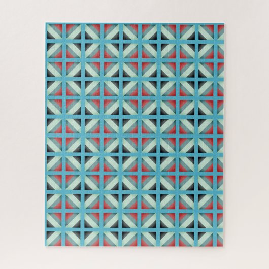 懸命難色カラフルピンク珊瑚礁グラディエント ジグソーパズル (縦)