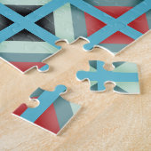 懸命難色カラフルピンク珊瑚礁グラディエント ジグソーパズル (側面)