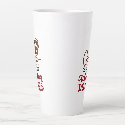 懸命 カフェラテマグ (正面)