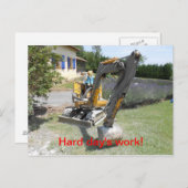 懸命at work – ディベアon digger ポストカード (正面/裏面)