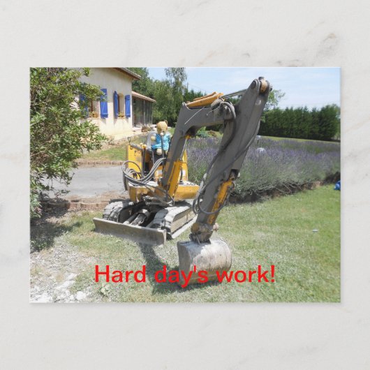 懸命at work – ディベアon digger ポストカード (正面)