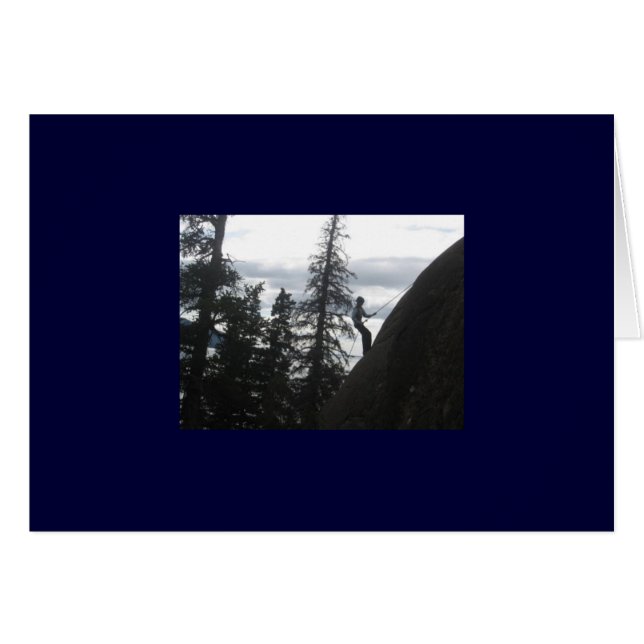 懸垂下降するカード (正面横)