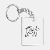 懸垂書熊 キーホルダー (正面左)