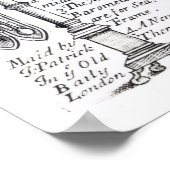 懸垂線、斜めの注釈イラストレーション ポスター (角)