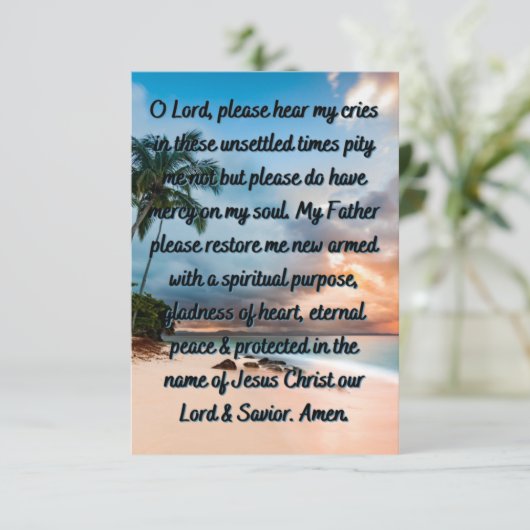 懺悔祈りの言葉フラットグリーティングカード カード (スタンド正面)