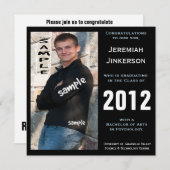 成モダン熟生卒業会招待状 招待状 (正面/裏面)