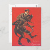 成人を誘拐したクランプス ポストカード (正面/裏面)