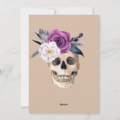 成人ハローウィンパーティゴシックスカル招待状 シーズンカード (裏面)