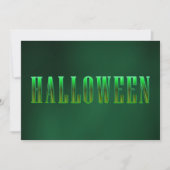 成人ハローウィンパーティモダンエレガントタイポグラフィ 招待状 (正面)