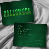 成人ハローウィンパーティモダンエレガントタイポグラフィ 招待状