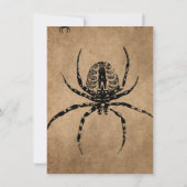 成人ハローウィンパーティヴィンテージゴシックこうもりインビタット 招待状 (裏面)