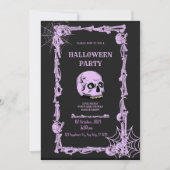 成人ハローウィンパーティヴィンテージゴシックスカルインビタット セーブザデート (正面)