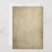 成人ハローウィンパーティヴィンテージゴシックスカル 招待状 (裏面)