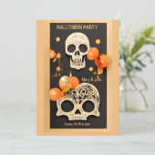 成人ハローウィンパーティヴィンテージゴシック招待状 招待状 (スタンド正面)